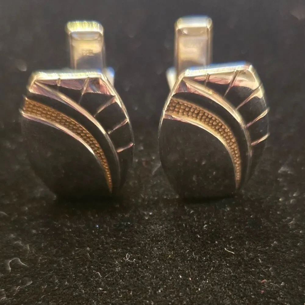 Vintage Silver Tone Cuff links